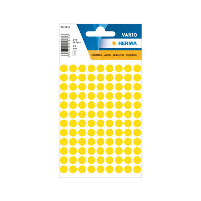 540 Stück HERMA Markierungspunkte, Durchmesser: 8 mm, gelb (1841)