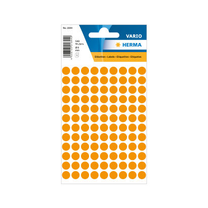 540 Stück HERMA Markierungspunkte, Durchmesser: 8 mm, leucht-orange (1844)