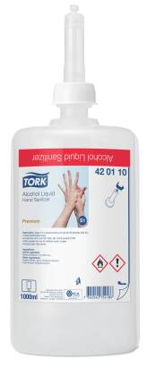 6 Stück Tork 420115 flüssiges Händedesinfektionsmittel, S1, Premium, 1000ml