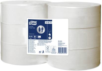 6 Rollen Tork 120272 Jumbo Toilettenpapier T1, 2-lagig, 360m, weiß, Advanced 6 Rollen Tork 120272 Jumbo Toilettenpapier T1, 2-lagig, 360m, weiß, Advanced