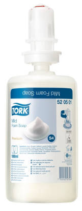 6 Stück Tork 520501 milde Schaumseife, S4, Premium, 1000ml, Frischeduft