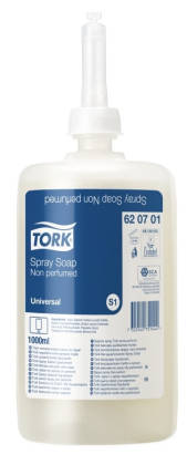 6 Stück Tork 620701 Sprayseife, S11, Universal, 1000ml, unparfümiert, Neutral