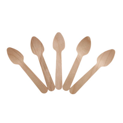 100 Stück Holz-Kaffeelöffel, 110mm, biologisch abbaubar