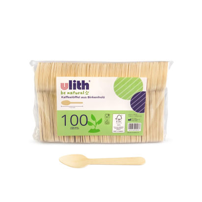 600 Stück Kaffeelöffel-Besteckset (2xWPC, 2xPlastik + 2xHolz)