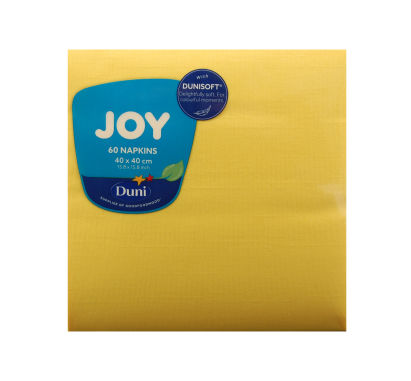 60 Stück DuniSoft Joy Servietten 40x40cm, gelb