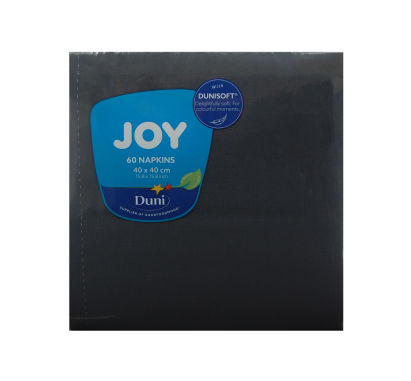 60 Stück DuniSoft Joy Servietten 40x40cm, schwarz