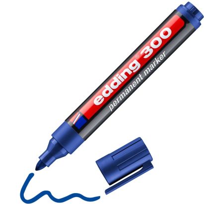 1 Stück edding 300 Permanentmarker, blau 1 Stück edding 300 Permanentmarker, blau
