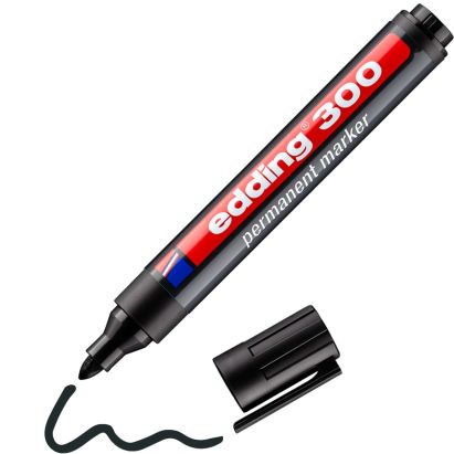 1 Stück edding 300 Permanentmarker, schwarz 1 Stück edding 300 Permanentmarker, schwarz