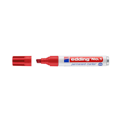 1 Stück edding No. 1 Permanentmarker, rot 1 Stück edding No. 1 Permanentmarker, rot