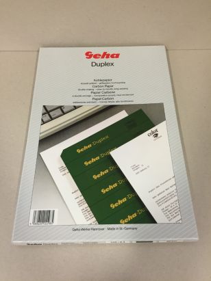 500 Blatt Geha Duplex Kohlerpapier, doppel gefärbt, griffsauber (Restposten)
