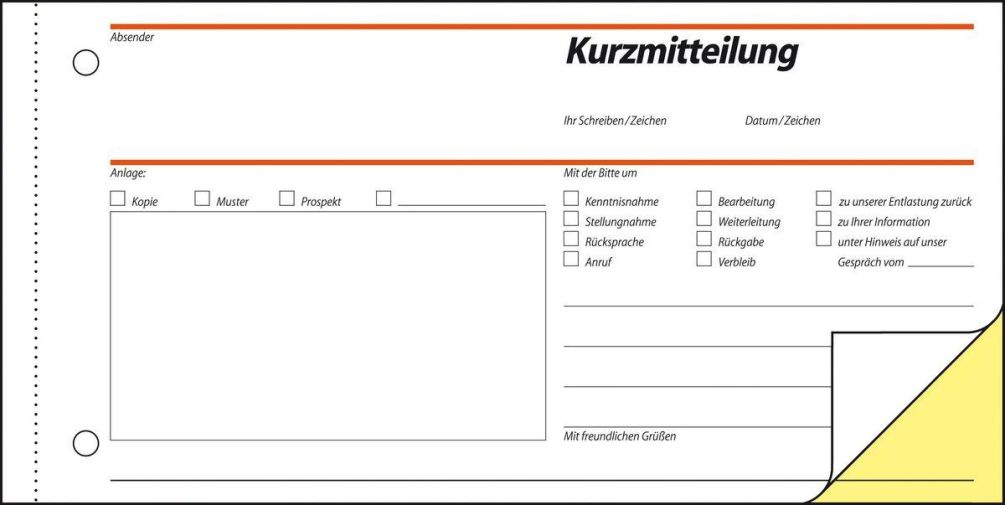 Avery Zweckform 1020 Kurzbriefe 1/3 A4 100 Blatt - Böttcher AG Avery Zweckform 1020 Kurzbriefe 1/3 A4 100 Blatt - Böttcher AG