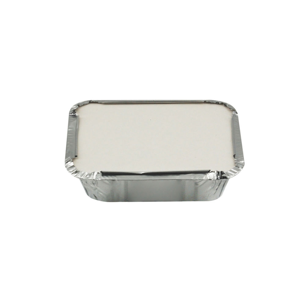 100 Deckel Weiß Für Aluschalen – Passend Für Grillschalen Mit 2000 Ml Volumen – Aus Pappe/Aluminium, Für Gastronomie Und Privat