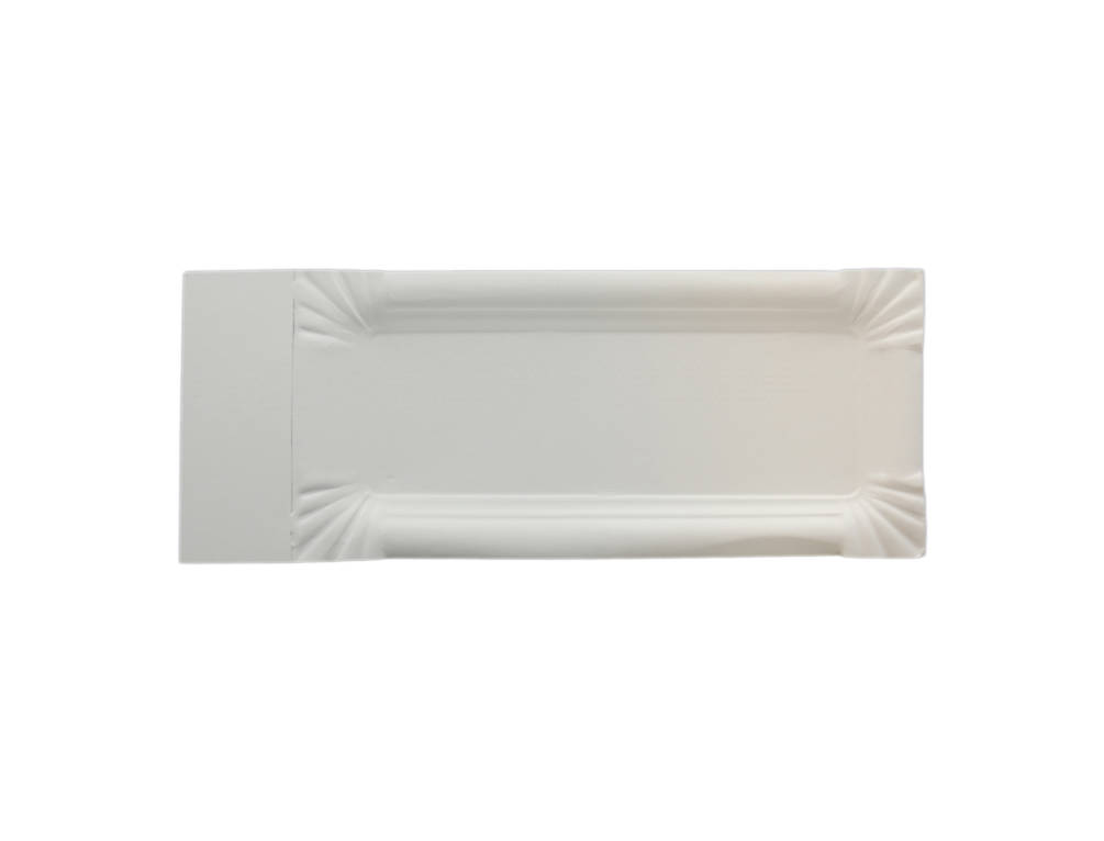 1000 Stück Weiße Pappteller Für Bratwurst (8x18+3cm) Mit Abriss - Ideal Für Grillfeste, Events & Imbiss