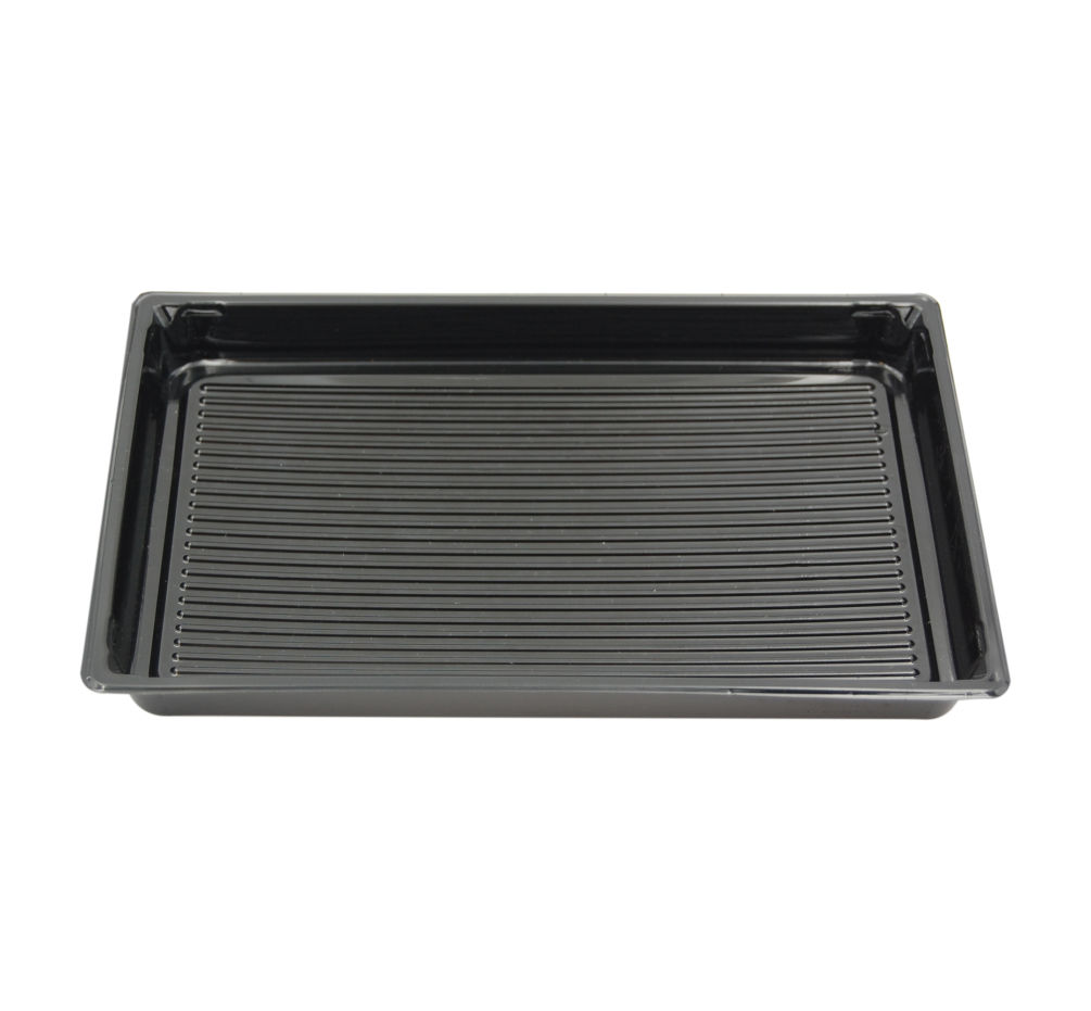 Sushi-Schale (rPET) schwarz 255 x 185 x 20 mm + Deckel [200 Sets] main image 0