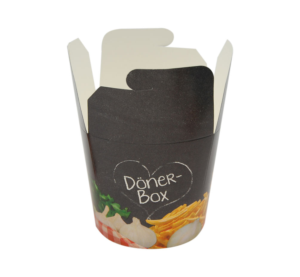 500 Stück Dönerbox 26 OZ, 710ml, mit Druck - Papier Weinand
