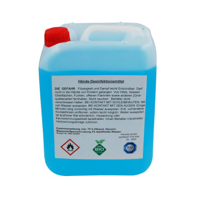 1 Stück Händedesinfektionsmittel 5L, 100% Bio Ethanol