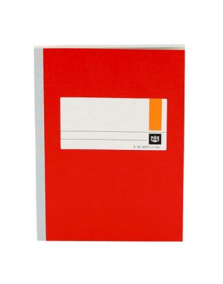 HIG 1 Stück Geschäftsbuch Kladde Notizbuch DIN A5, 72 Blatt, Softcover, rot, kariert