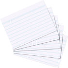100 Stück herlitz Karteikarten, DIN A6, liniert, weiß