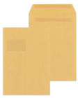 250 Stück Briefumschläge, Versandtaschen C4, braun, mit Fenster, selbstklebend, 90 g/qm