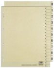 100 Stück Oxford Trennblätter, 2-seitig bedruckt, chamois, 240x300mm, Ziffern 0-9