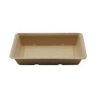  50 Stück Bagasse Imbiss- Snackschale A14, 500ml, 188x118x36mm, Natur