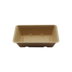 Huhtamaki 800 Stück Bagasse Imbiss- Snackschale A9, 300ml, 144x97x35mm, Natur
