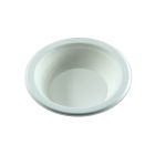 50 Stück Bio Bagasse Schale 300ml, rund, mit Rand, weiß