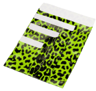1000 Stück Papier Flachbeutel 89412F, Kraftpapier, Leo grün-schwarz, 70g/m², 130x180mm