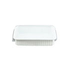 50 Stück Unischale PP, 500ml, 180x132mm, Mehrweg, weiß mit Deckel