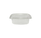 TOP 50 Stück rPET Klappboxen oval, 250ml, 137x111x36mm, transparent