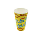 100 Stück Milchshake Becher, 300ml, gelb, mit Druck
