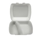 200 Stück Warmhalte- Menüboxen XPS IP4 2-geteilt, 245x210x72mm, laminiert, weiß