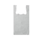 PW 100 Stück HDPE Hemdchentragetasche, Shopper, ND, 25+12x45cm, 10my, geblockt, weiß