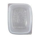 100 Stück Plastikdeckel für Feinkostbecher, Verpackungsbecher klar, eckig, 125ml - 500ml