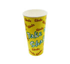 50 Stück Milchshake Becher, 500ml, gelb, mit Druck