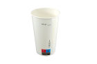50 Stück Pappbecher, Trinkbecher 400ml, Ø90mm, weiß