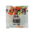 50 Stück Röllchenlose Gewinn nummeriert, bunt, 101-150