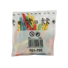  50 Stück Röllchenlose Gewinn nummeriert, bunt, 701-750