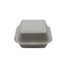 500 Stück Bio Bagasse Warmhalte- Hamburger Boxen IP6, 150x153x84mm, weiß