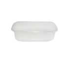Pro-Pac 100 Stück Feinkostbecher, Verpackungsbecher, klar, eckig, 125ml