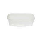 100 Stück Feinkostbecher, Verpackungsbecher, klar, eckig, 200ml