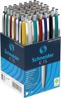 50 Stück Schneider Kugelschreiber K15 farbsortiert, Schreibfarbe blau