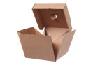 100 Stück Warmhalte- Hamburger Box Kraftpapier faltbar, 140x140x120mm, braun