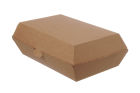 100 Stück Warmhalte- Lunchbox Wellpappe M, 190x110x70mm, braun