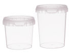 415 Stück Verpackungsbecher Eimer 365ml transparent mit orig. Verschluss 