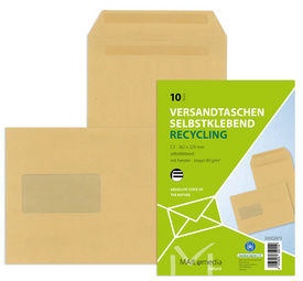 50 Stück MAILmedia Versandtaschen C5, mit Fenster, selbstklebend, 90 g/qm, braun 50 Stück MAILmedia Versandtaschen C5, mit Fenster, selbstklebend, 90 g/qm, braun
