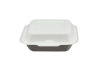 125 Stück Bio Bagasse Warmhalte- Menüboxen, Snackboxen HP2/IP9, 178x158x78mm, weiß