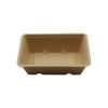 600 Stück Bagasse Imbiss- Snackschale A13, 370ml, 162x108x36mm, Natur