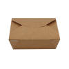 200 Stück Bio Lunch Box 1000ml, 170x170x70mm, braun, green Nature