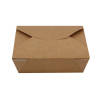 50 Stück Bio Lunch Box 1600ml, 200x140x65mm, braun, green Nature